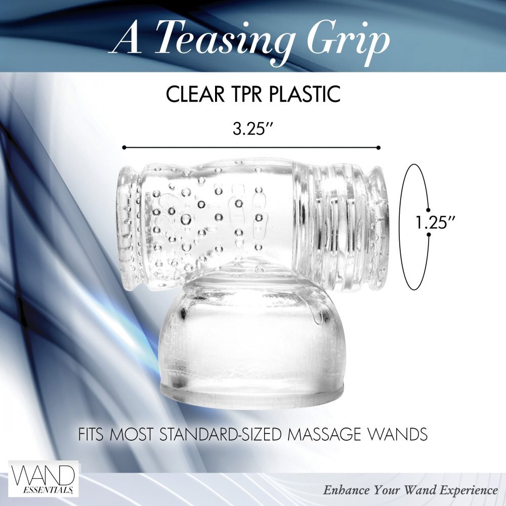 XR HummHim Wand Masturbation Massage Tube Attachment | Angle | "secure attachment mechanism - angle view"