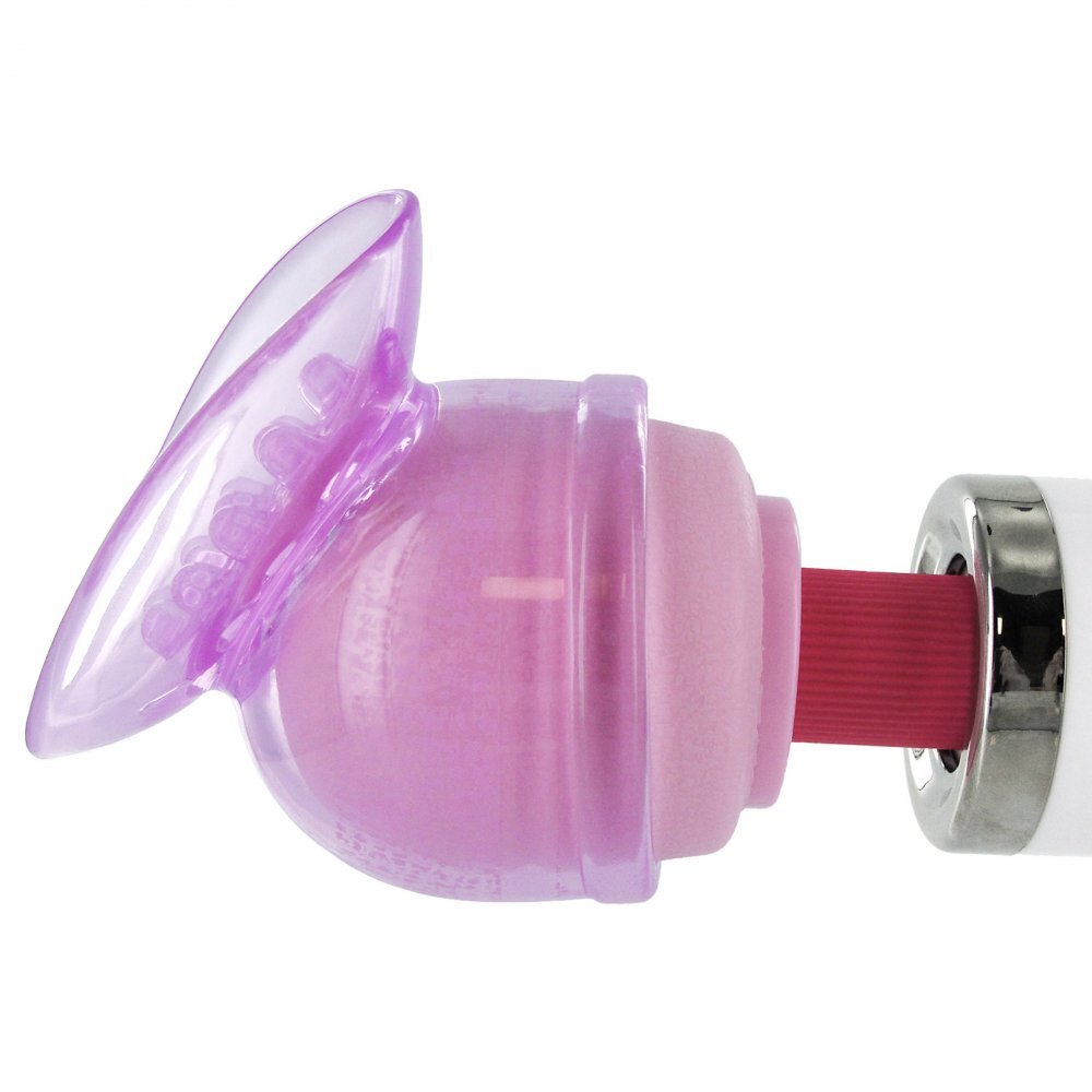 XR Wand Essentials Lily Pod Stimulating Wand Attachment|Side|"lily pod stimulating attachment - side view"