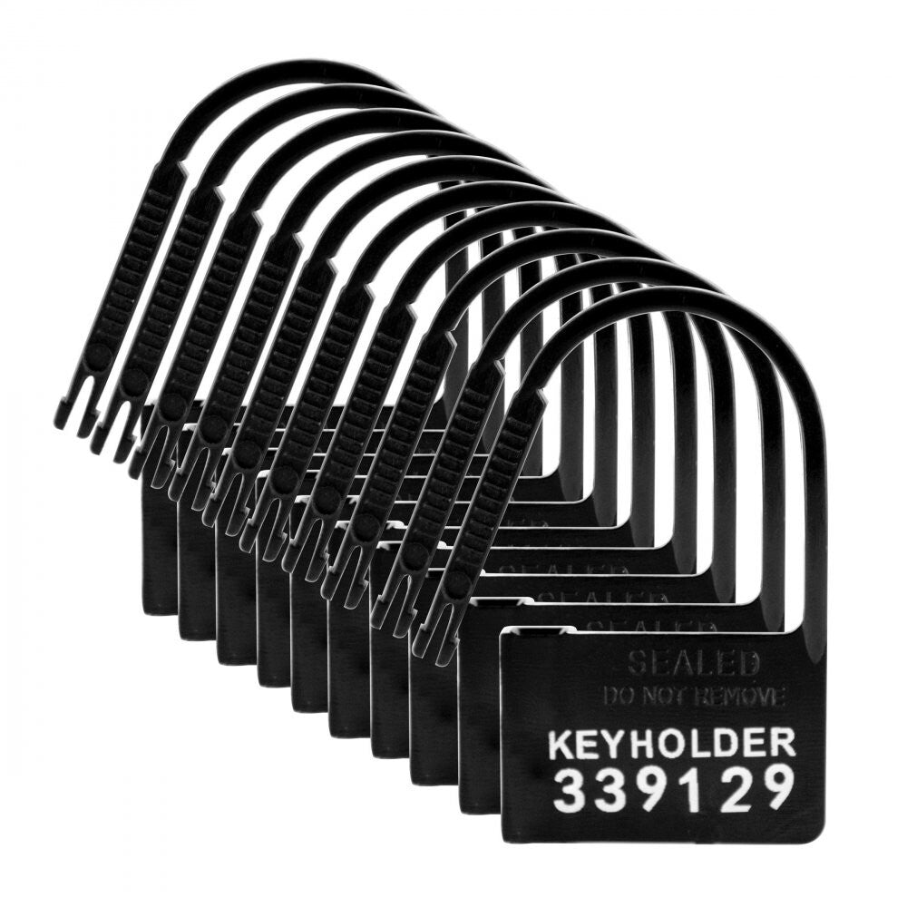 Master Series 10 Keyholder Numbered Plastic Chastity Locks|Front View|"numbered lock set-front view adult toys direct"|