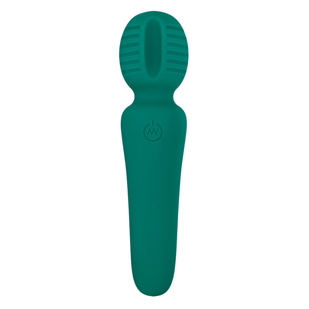 Adam And Eve Petite Private Pleasure Wand Green|Front|"green petite wand massager - front view"
