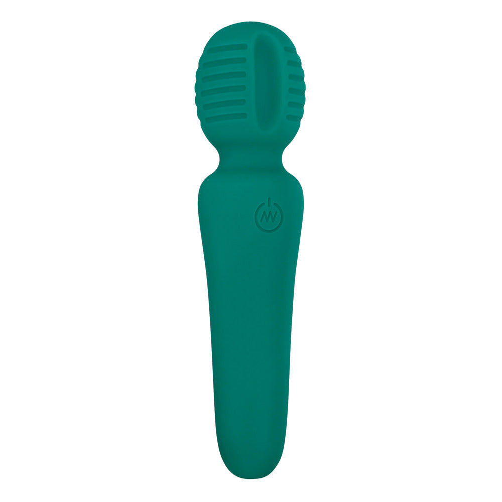 Adam And Eve Petite Private Pleasure Wand Green|Side|"green petite wand massager - side view"