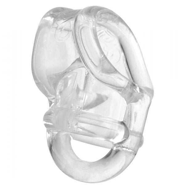 Master Series Annex Clear Super Stretchy Erection Enhancer Cock|Front View|"annex design - front view"