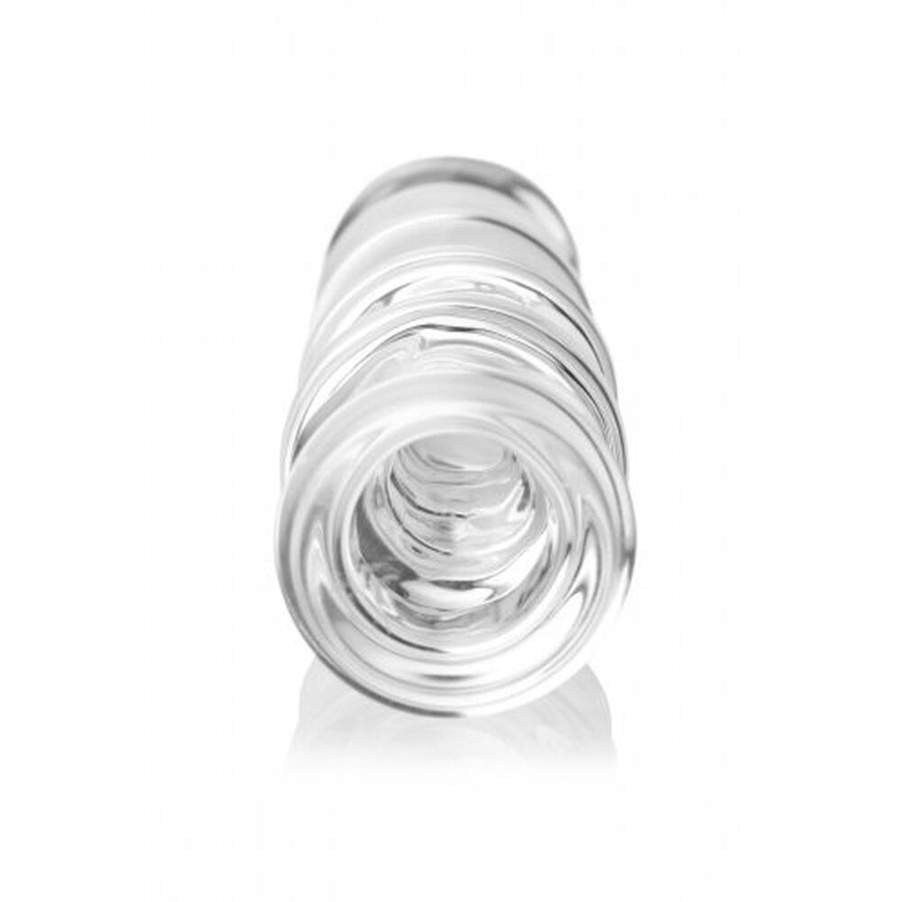 Master Series Drops Anal Links Glass Dildo|Side View|"glass anal links - side view"