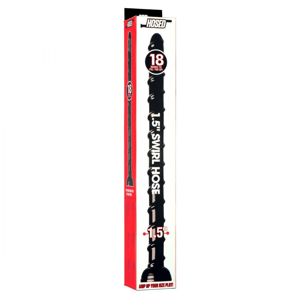 XR Hosed 18 Inch Swirl Anal Snake Dildo|Detail View|"swirl snake dildo - detail view"