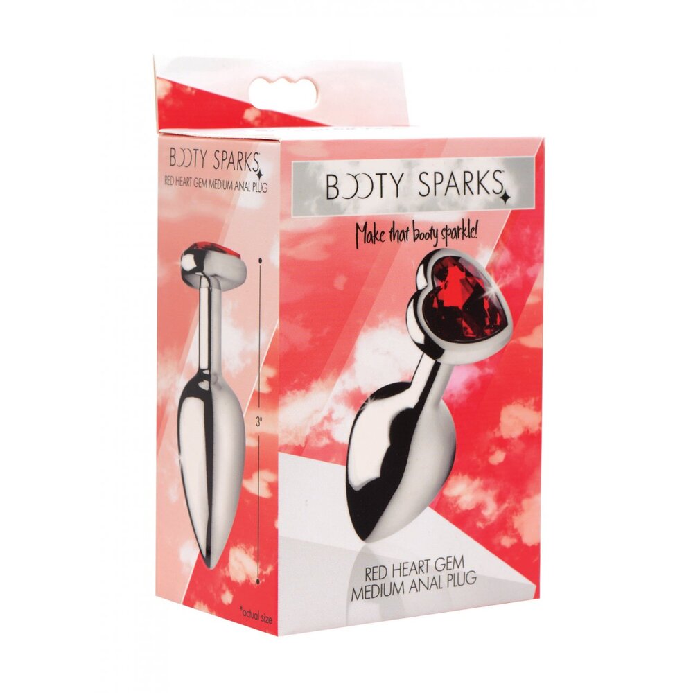 XR-Booty-Sparks-Red-Heart-Medium-Anal-Plug|Set View|"complete kit-set view"