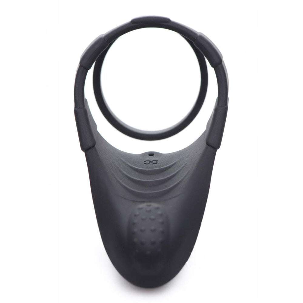 XR Trinty 10x Rechargeable Silicone Cock Ring|Front View|"trinity design - front view"