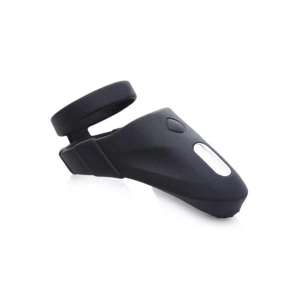 XR Trinty 10x Rechargeable Silicone Cock Ring|Side View|"silicone detail - side view"