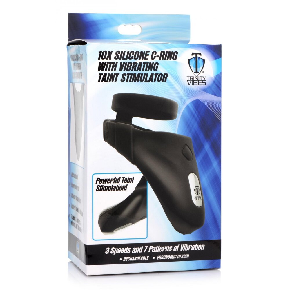 XR Trinty 10x Rechargeable Silicone Cock Ring|Detail View|"surface detail - detail view"