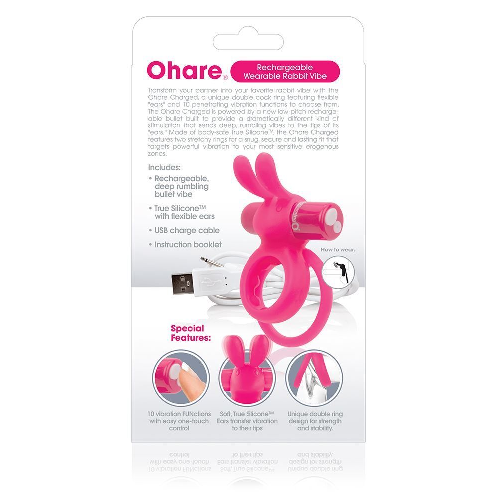 Screaming O O Hare Rechargeable Rabbit Cock Ring|Detail View|"surface detail - detail view"