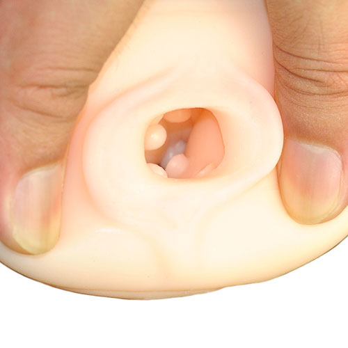 Portable Masturbator With Vaginal Opening|Detail View|"surface detail - detail view"