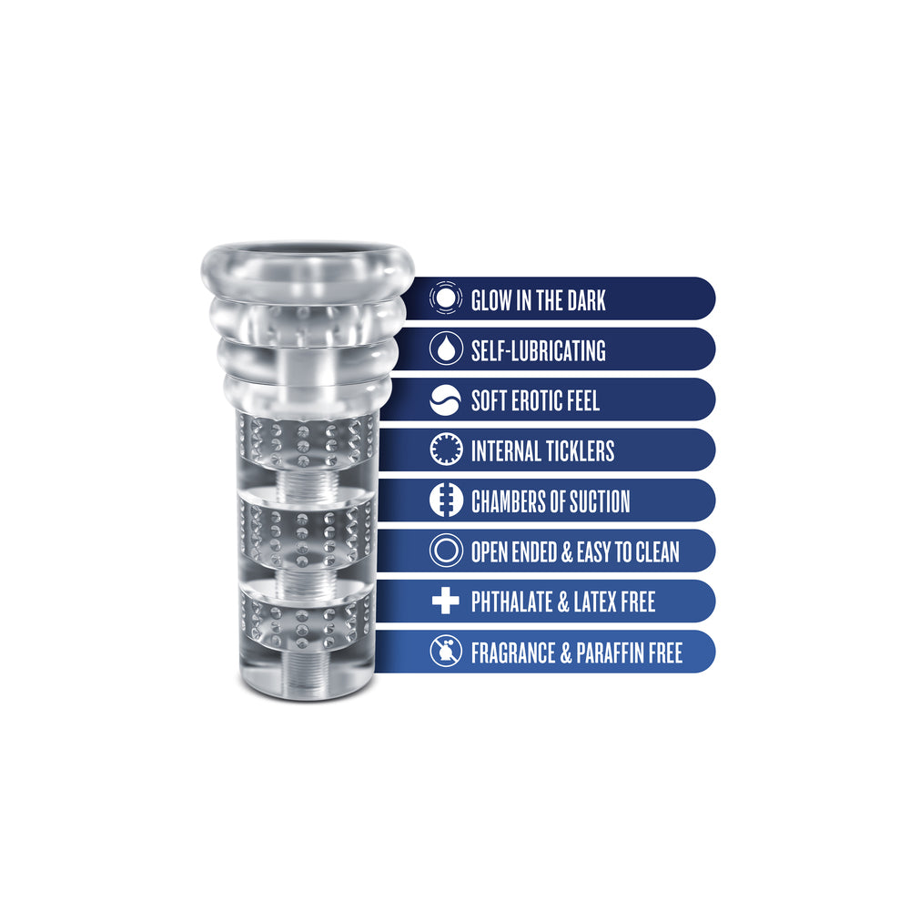 Rize Luz Self Lubricating Stroker|Detail View|"surface detail - detail view"