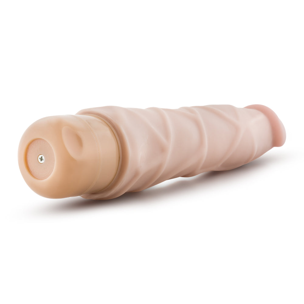 Dr Skin 9 Inch Cock Vibe Number 1|Side View|"texture detail - side view"