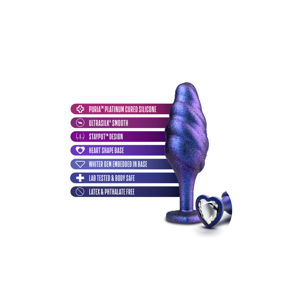 Anal Adventures Matrix Bumped Bling Butt Plug|Detail View|"bling features-detail view"|