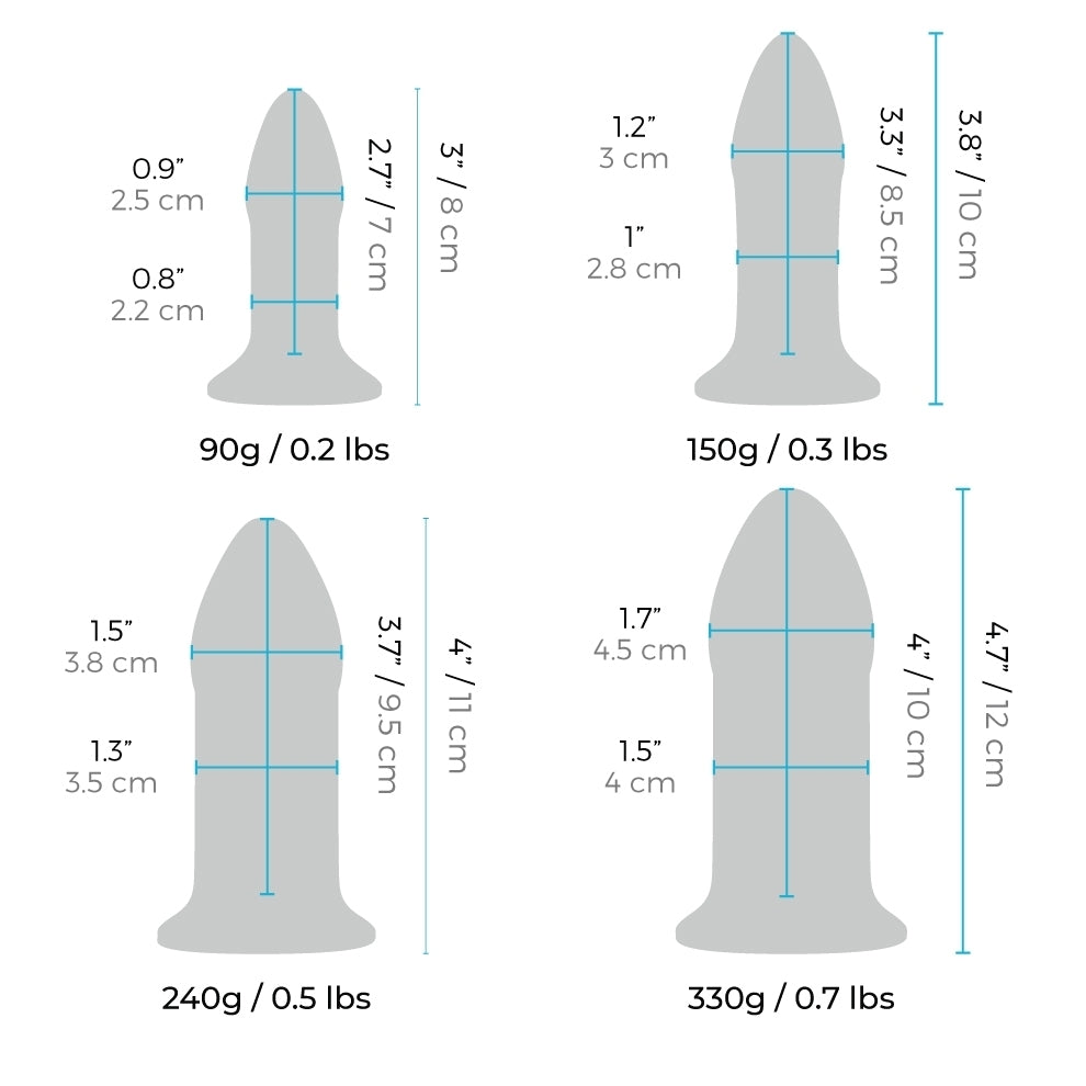 bVibe Anal Dilators Set|Detail View|"dilator features-detail view"|