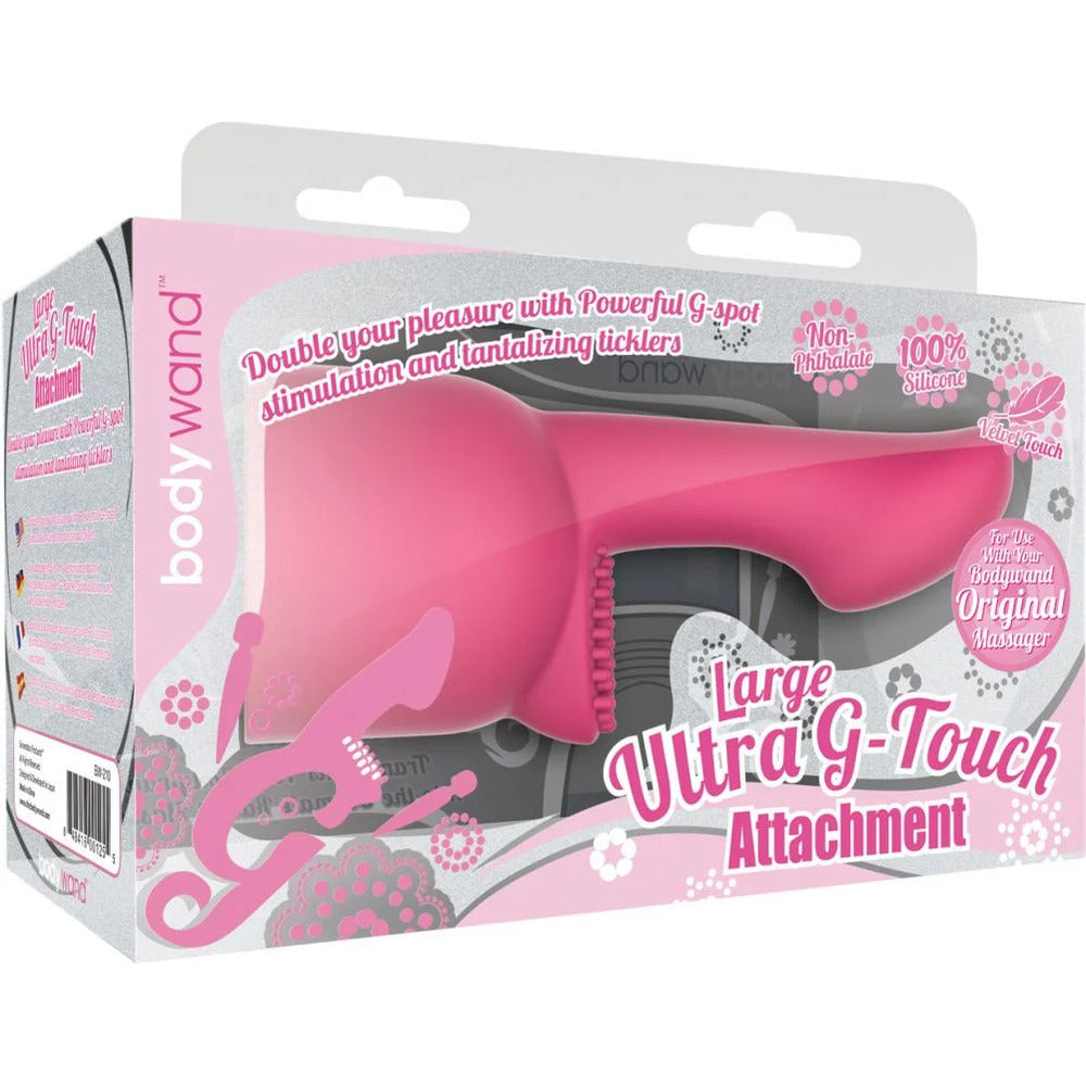 Bodywand Large Ultra G Touch Wand Attachment|Side|"g-spot wand attachment - side view"