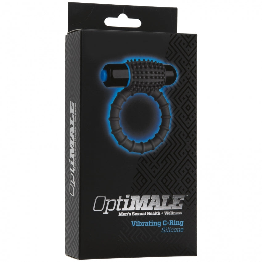 OptiMale Silicone Vibrating CRing Waterproof Cocking|Side View|"silicone detail - side view"