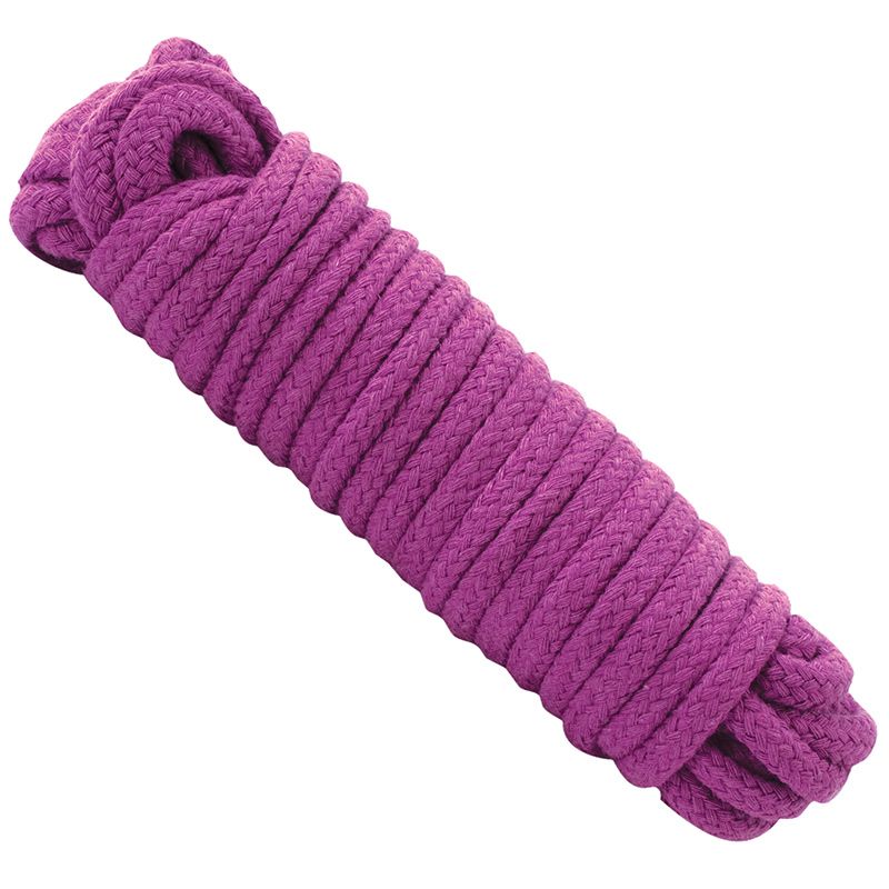 Japanese Style Bondage Rope In Purple|Front View|"purple japanese bondage rope-front view adult toys direct"|