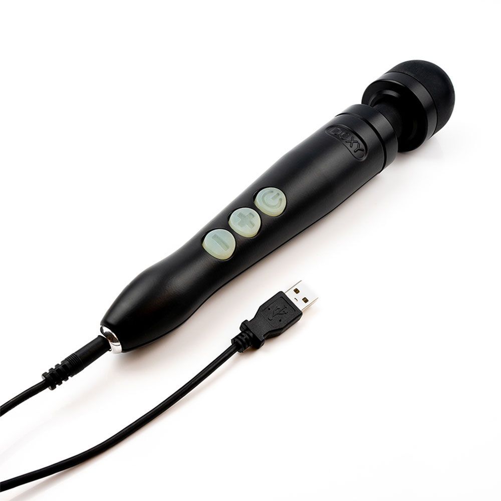 Doxy Die Cast 3 Rechargeable Wand Matte Black | Package | "complete premium kit - package view"