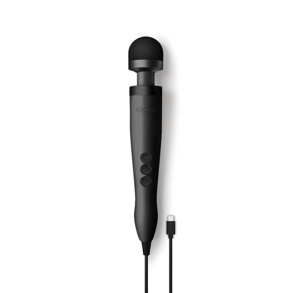 Doxy Wand 3 Black USB Powered | Main | "sleek black usb wand massager - main view"