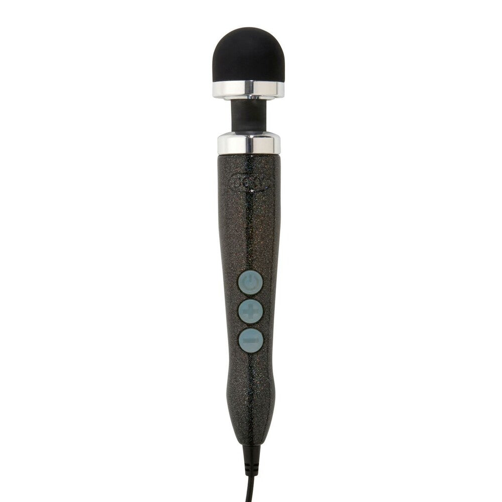 Doxy Wand Massager Number 3 Disco Black|Front|"disco black wand massager - front view"