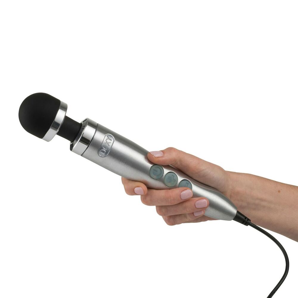 Doxy Wand Massager Number 3 Silver | Detail | "doxy wand variable speed control panel - detail view"
