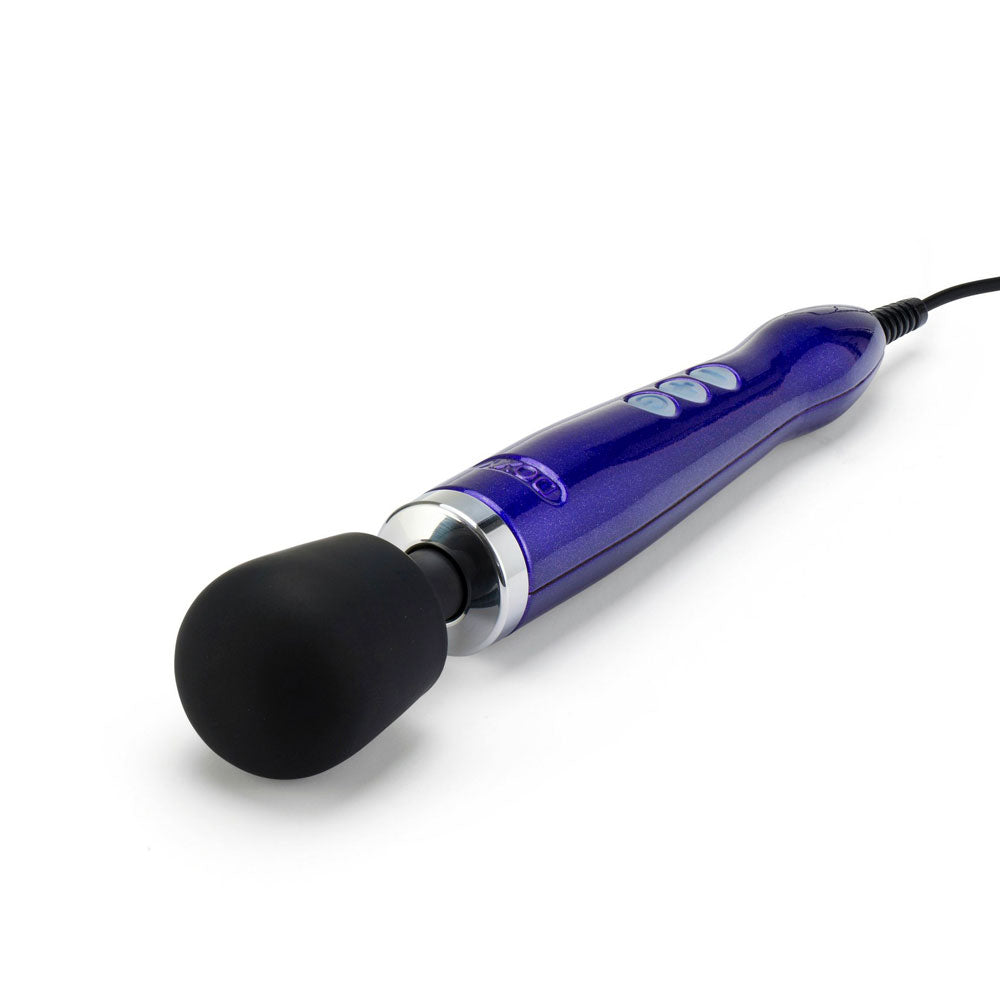 Doxy Die Cast Wand Massager PURPLE UK Plug | Detail | "die cast wand control interface - detail view"