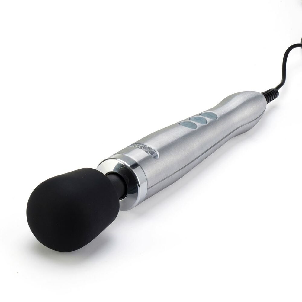 Doxy Die Cast Wand Massager UK Plug | Angle | "premium head design - angle view"