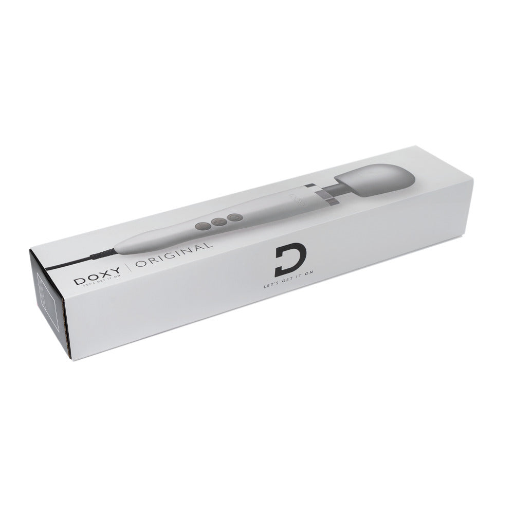 Doxy Wand Massager White | Package | "complete white kit - package view"