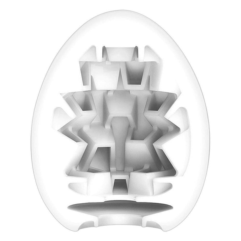 Tenga Boxy Egg Masturbator|Side View|"egg detail - side view"