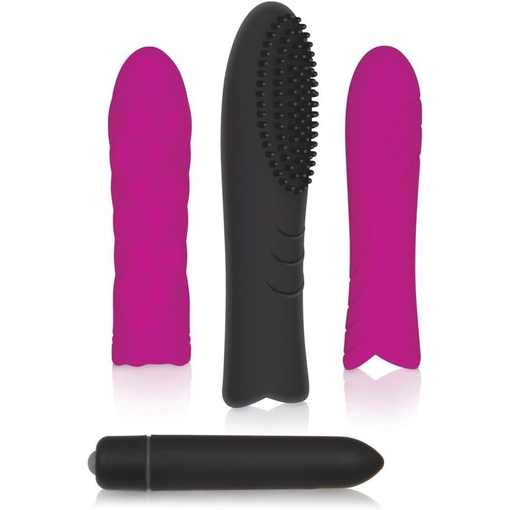 Evolved Trio Pleasure Sleeve Kit With Bullet|Side View|"sleeve and bullet kit - side view"