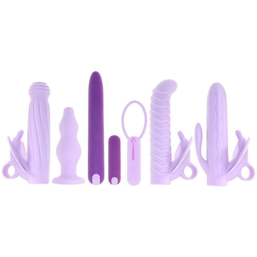 Evolved Lilac Desires Silicone Rechargeable Butterfly Kit|Front View|"butterfly vibrator kit - front view"
