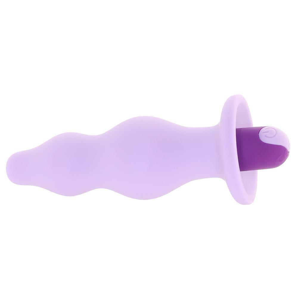 Evolved Lilac Desires Silicone Rechargeable Butterfly Kit|Back View|"butterfly vibrator kit - back view"