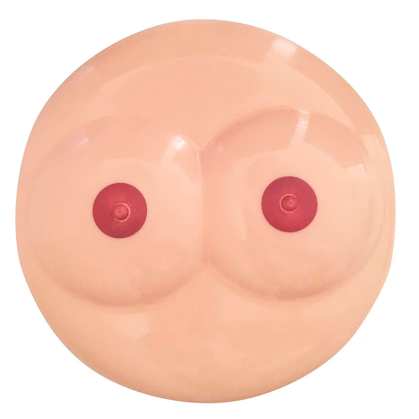 Boobie Frisbee Flyer|Front View|"novelty flying disc - front view"