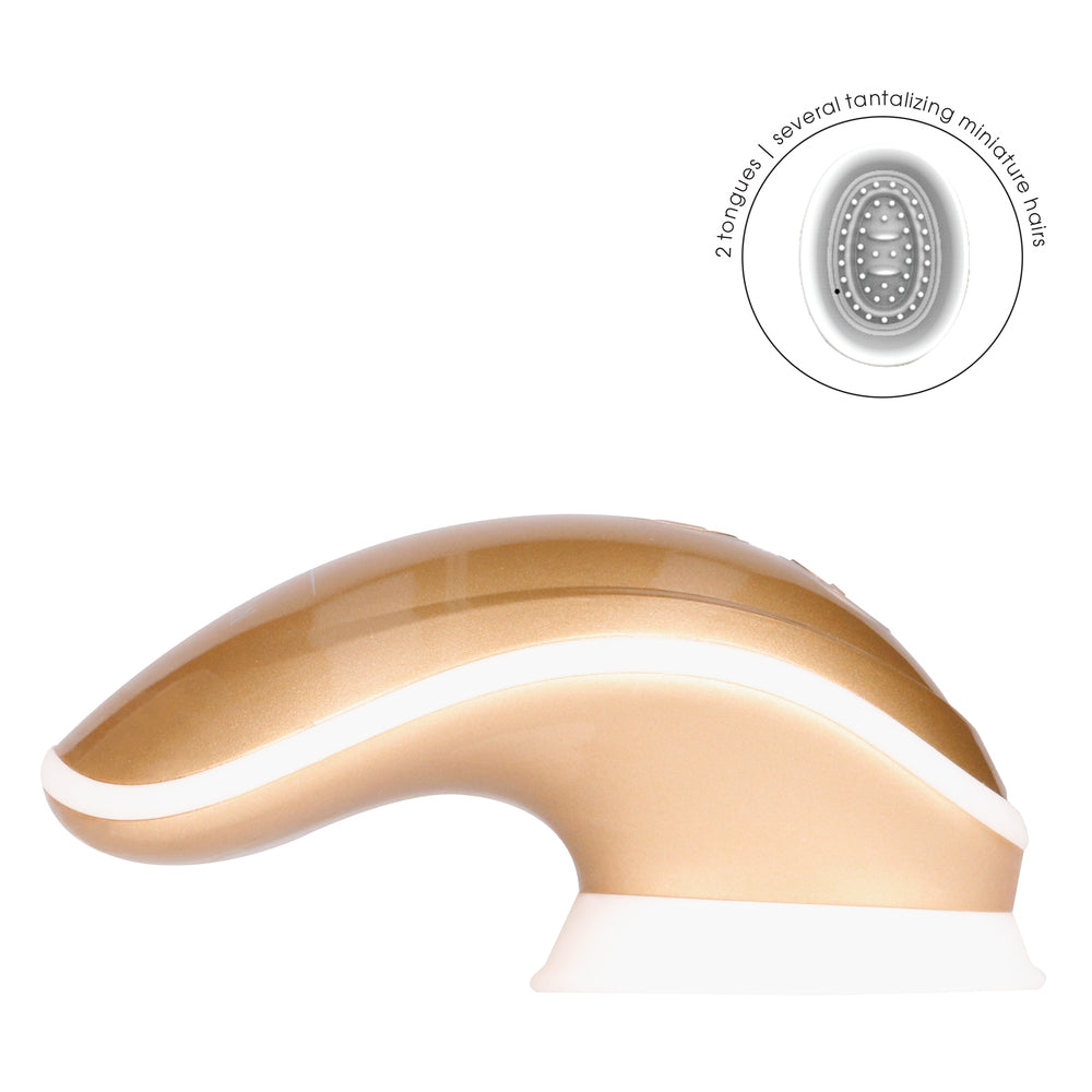 Twitch Gold Hands Free Suction And Vibration Toy|Side View|"Premium hands-free device - side view"