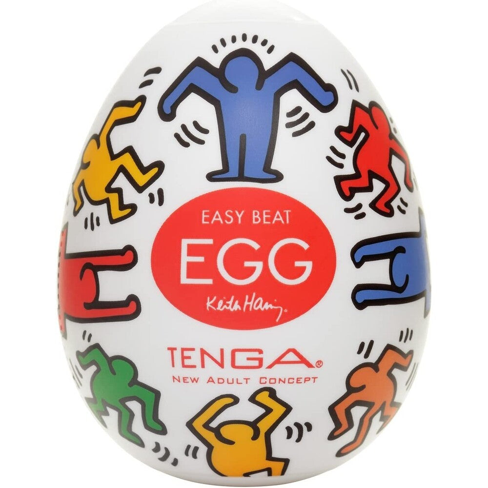 Tenga Keith Haring Dance Egg Masturbator|Front View|"dance design - front view"