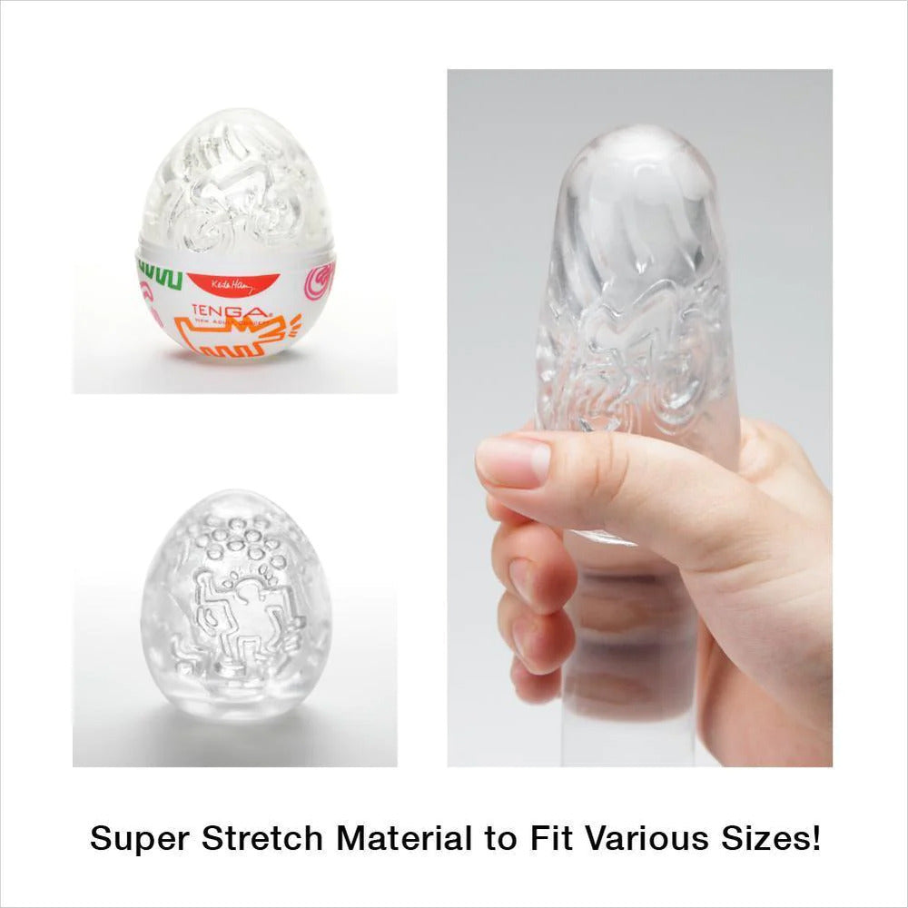 Tenga Keith Haring Dance Egg Masturbator|Back View|"quality build - back view"