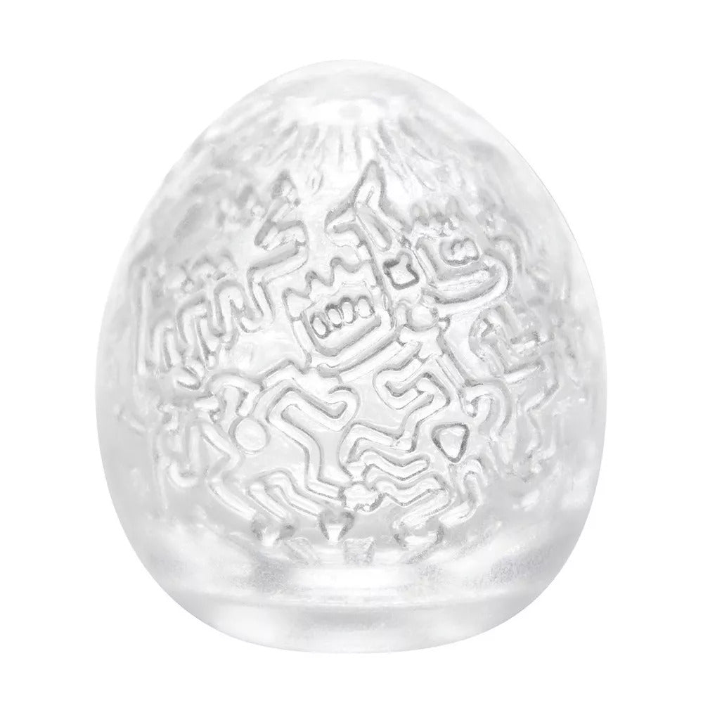 Tenga Keith Haring Party Egg Masturbator|Side View|"egg detail - side view"