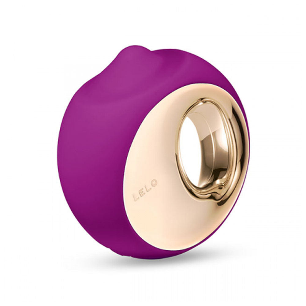 Lelo Ora 3 Deep Rose Oral Sex Stimulator|Front View|"Deep rose stimulator - front view"