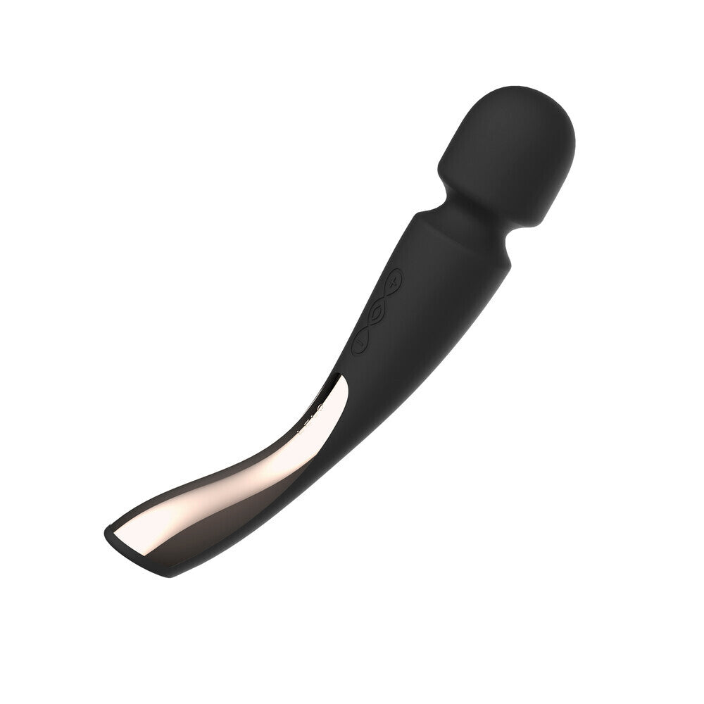 Lelo Smart Wand 2 Med Black | Main | "premium black massage wand - main view"
