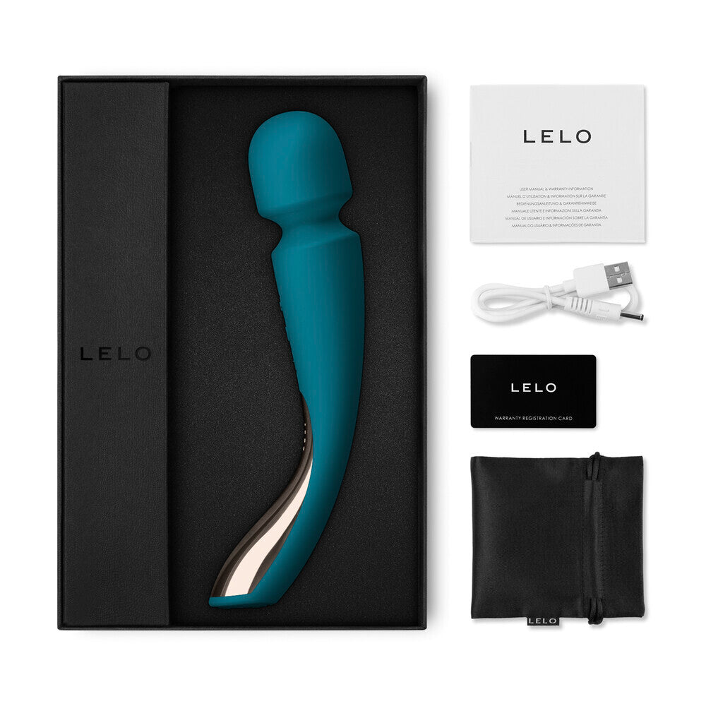 Lelo Smart Wand 2 Med Ocean Blue | Package | "complete smart wand kit - package view"