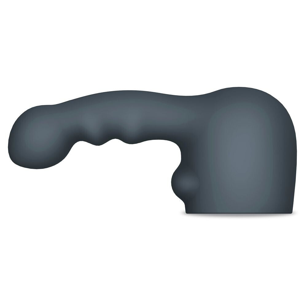 Le Wand Ripple Weighted Silicone Wand Attachment|Front|"rippled silicone attachment - front view"