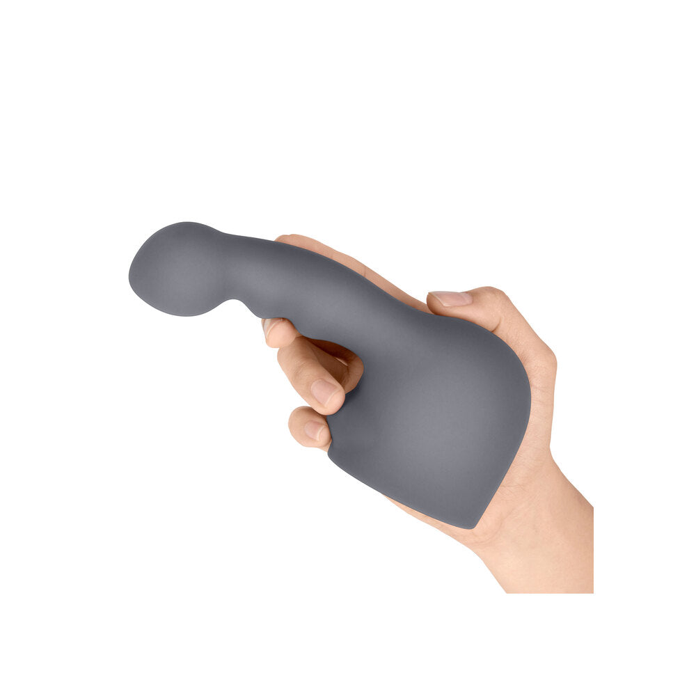 Le Wand Ripple Weighted Silicone Wand Attachment|Side|"rippled silicone attachment - side view"