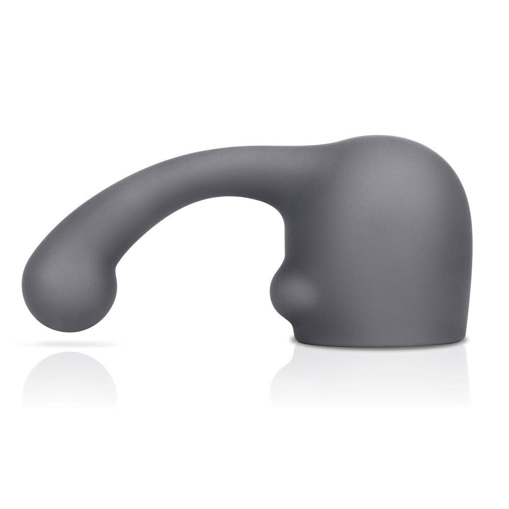 Le Wand Curve Weighted Silicone Wand Attachment|Front|"curved silicone wand attachment - front view"
