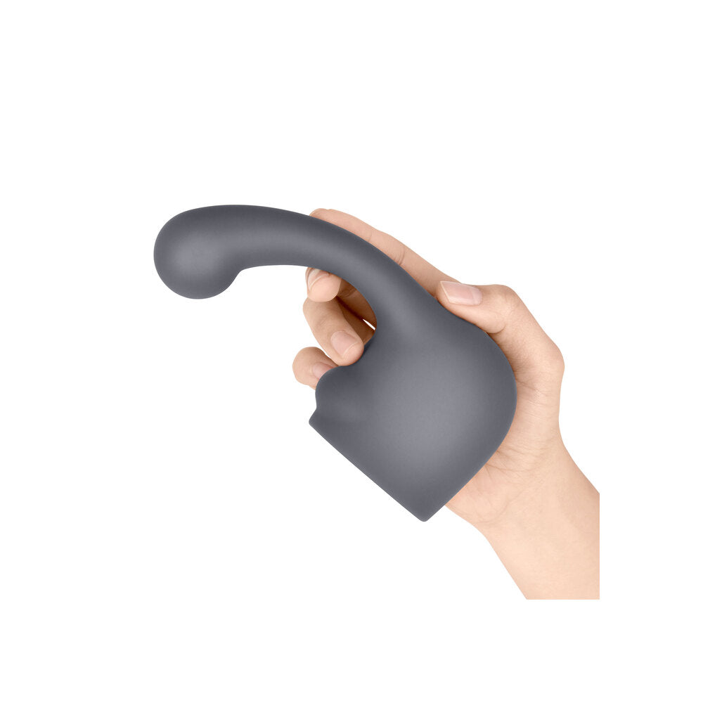 Le Wand Curve Weighted Silicone Wand Attachment|Side|"curved silicone wand attachment - side view"