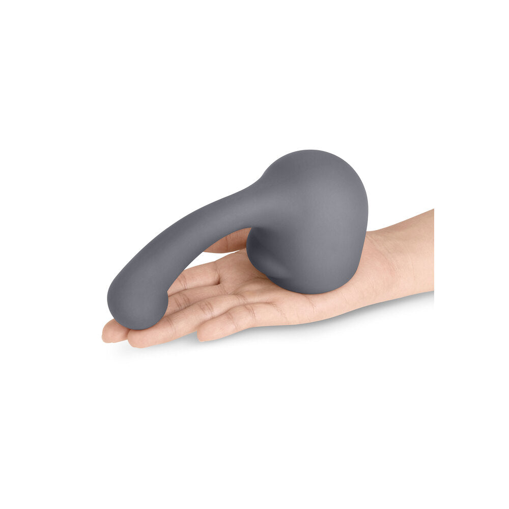 Le Wand Curve Weighted Silicone Wand Attachment|Detail|"curved silicone wand attachment - detail view"
