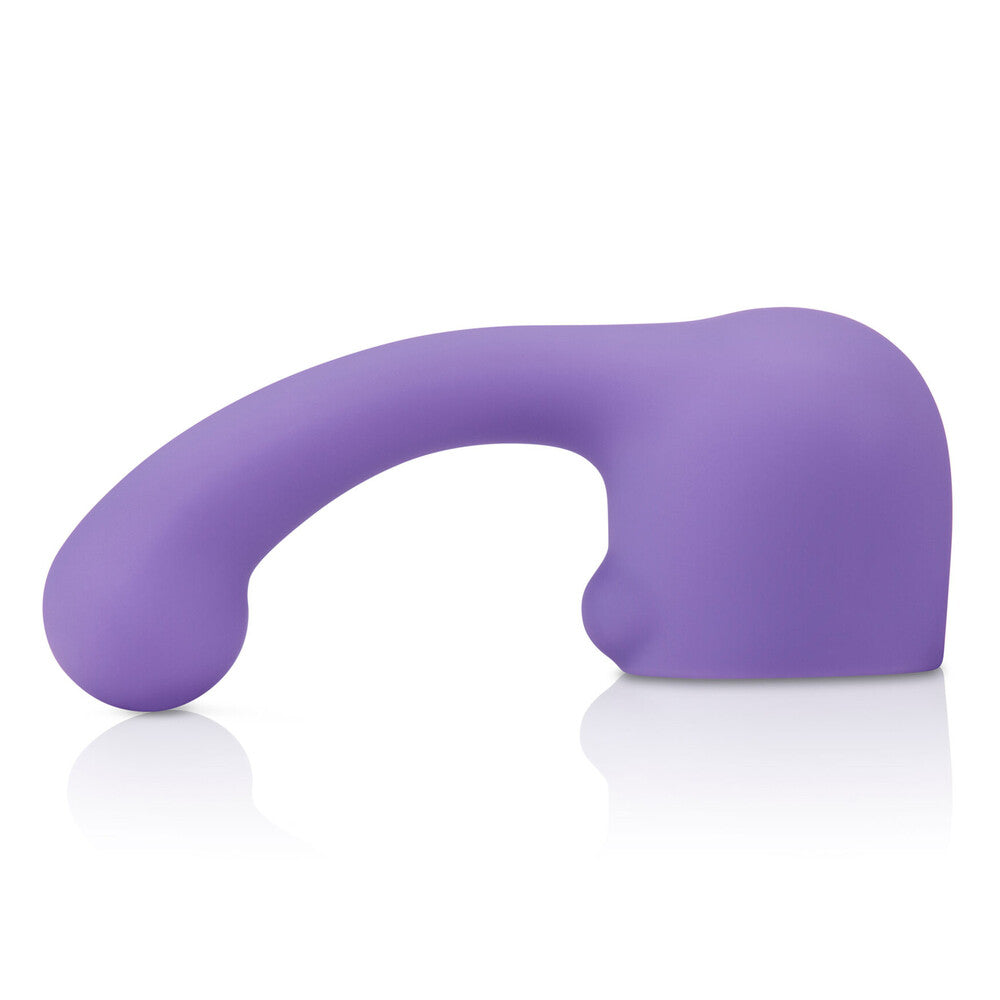 Le Wand Curve Weighted Silicone Petite Wand Attachment|Front|"petite curved silicone attachment - front view"