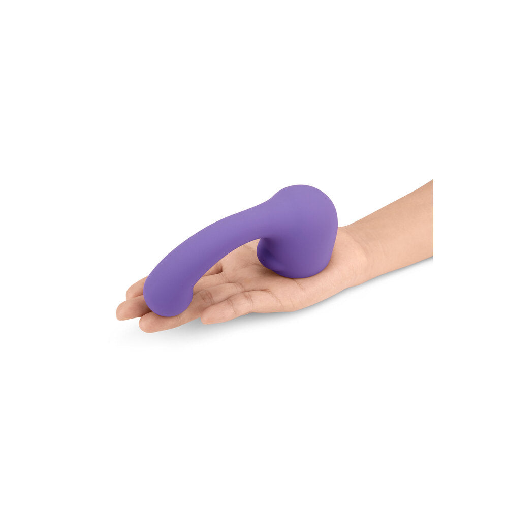 Le Wand Curve Weighted Silicone Petite Wand Attachment|Side|"petite curved silicone attachment - side view"