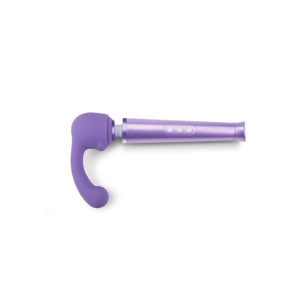 Le Wand Curve Weighted Silicone Petite Wand Attachment|Detail|"petite curved silicone attachment - detail view"