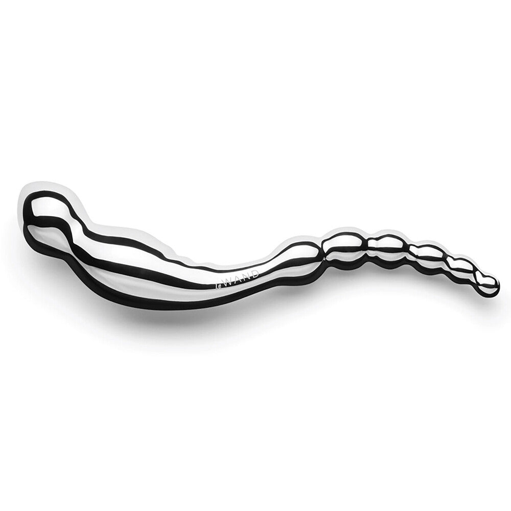 Le Wand Swerve Stainless Steel Dildo|Front View|"steel design - front view"