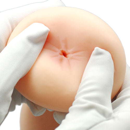 Vagina and Anus Double Orifice Masturbator|Back View|"quality build - back view"